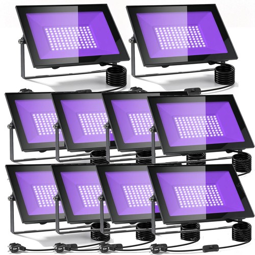 10x faretto led luce nera - uv,